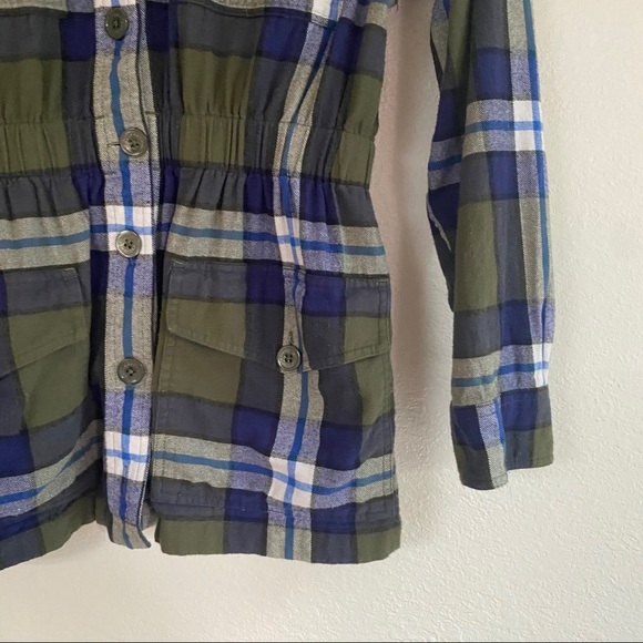 EQUIPMENT monroe cinched flannel shacket SMALL - Picture 9 of 14
